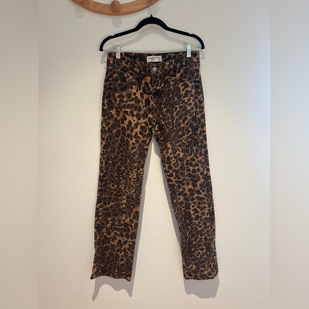 Abercrombie Baggy Leopard Print Jeans